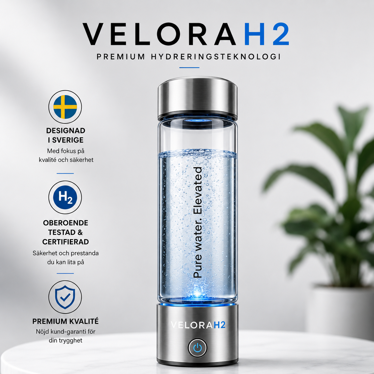 Hydrogen Water Bottle/Vattenflaska för väteberikat vatten