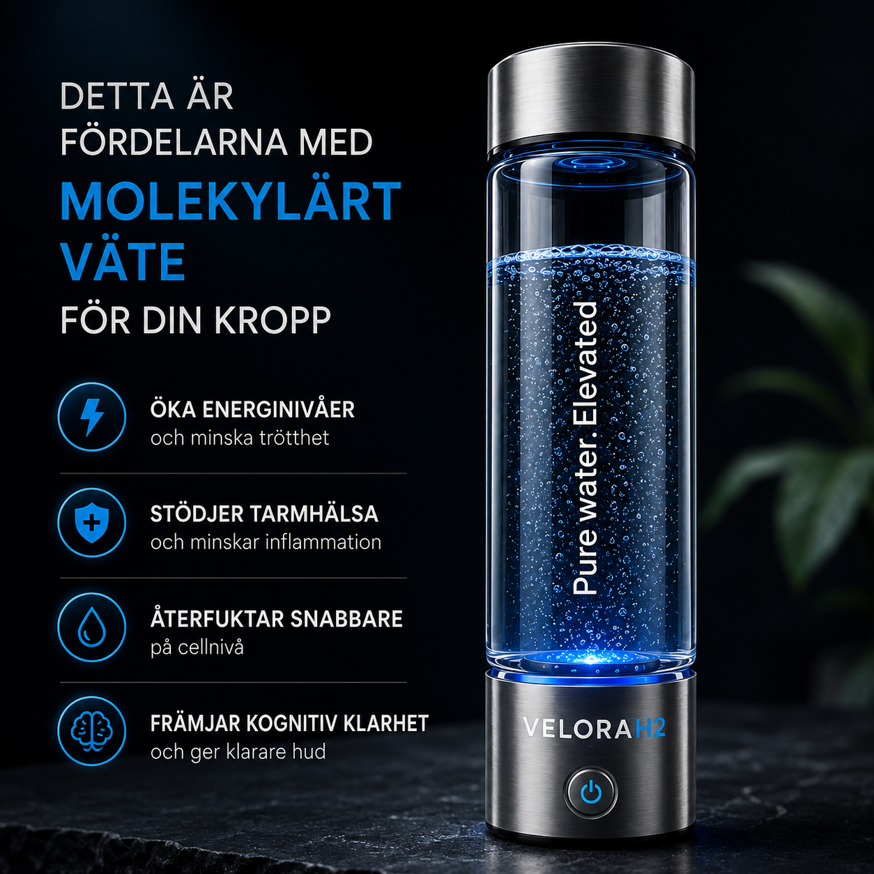 Hydrogen Water Bottle/Vattenflaska för väteberikat vatten